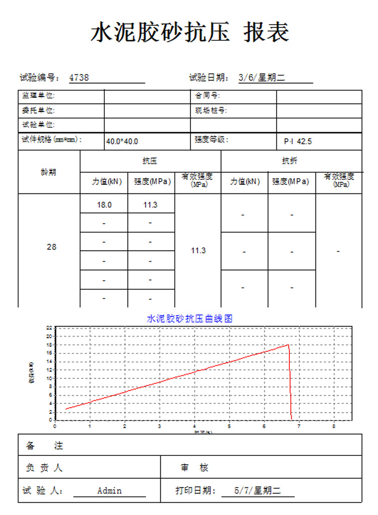 抗折抗壓一體機(jī)內(nèi)置報(bào)表模板