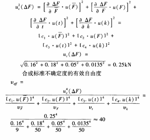 合成標(biāo)準(zhǔn)不確定度計算方法